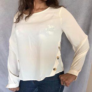 White blouse with long sleeves